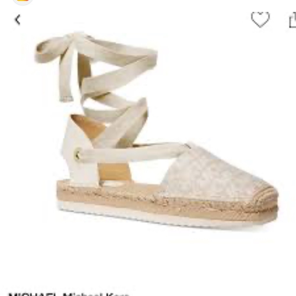 Michael Kors Cream Espadrille Flats